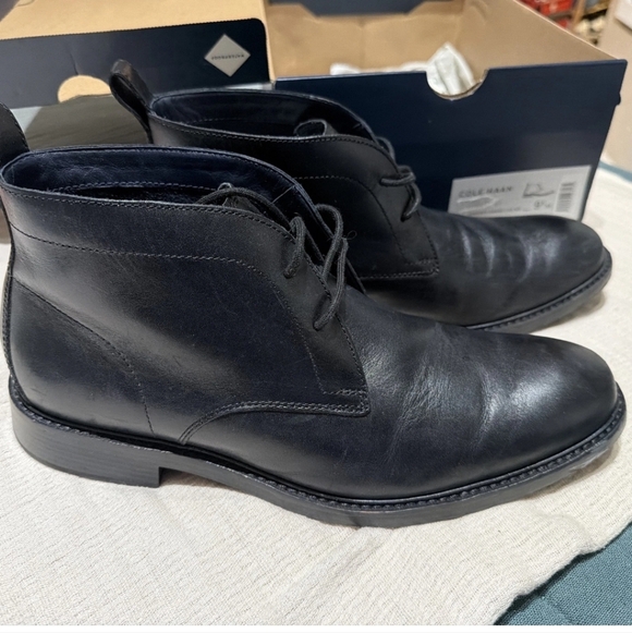 *NEW* Cole Haan Kennedy Grand Waterproof Chukka Boot Black Sz 9.5 C28098 - Picture 3 of 3